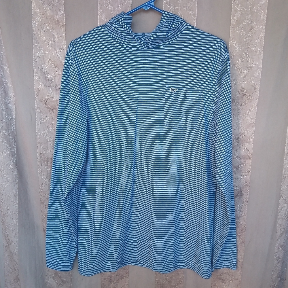 💎 Vineyard Vines Men's Long Sleeve Hooded Edgartown Shirt #0206